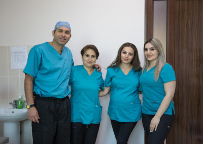 GI Dr. Edgar Mehdikhani, Dr. Inna Asryan, Dr. Anush Arustamyan and surgery tech Ellen Sanamyan .