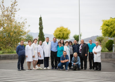 CCSC and Stepanakert Republican Medical Center teams at the hospital grounds, after a week long intensive medical training mission.